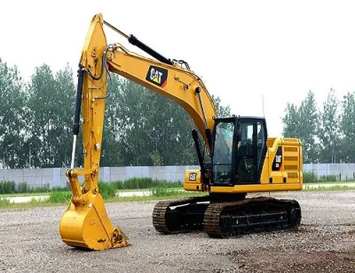 What is the reason for abnormal noise when the excavator rotates?